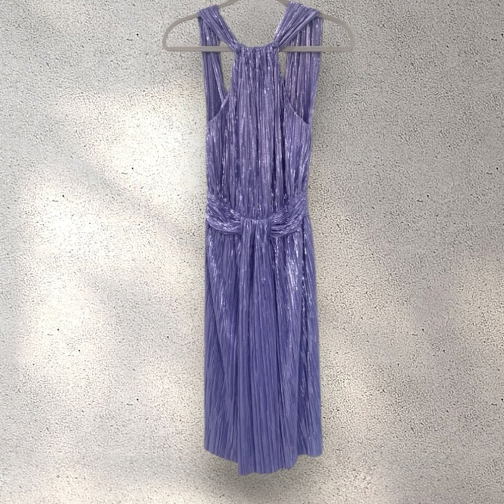 Sabina Musayev Shiraz Shimmering Purple Halter Dress Size Large - Picture 5 of 9